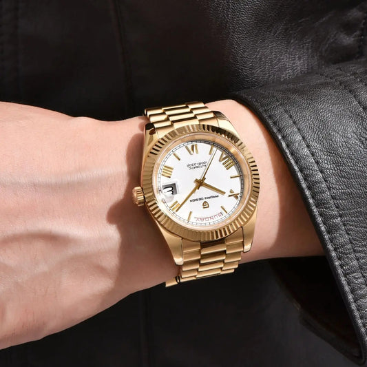 PAGANI DESIGN Men's Watches DD40 Gold White Luxury Automatic Watch Men TMI NH36A Date Week Mechanical Watches For Men 2026 New