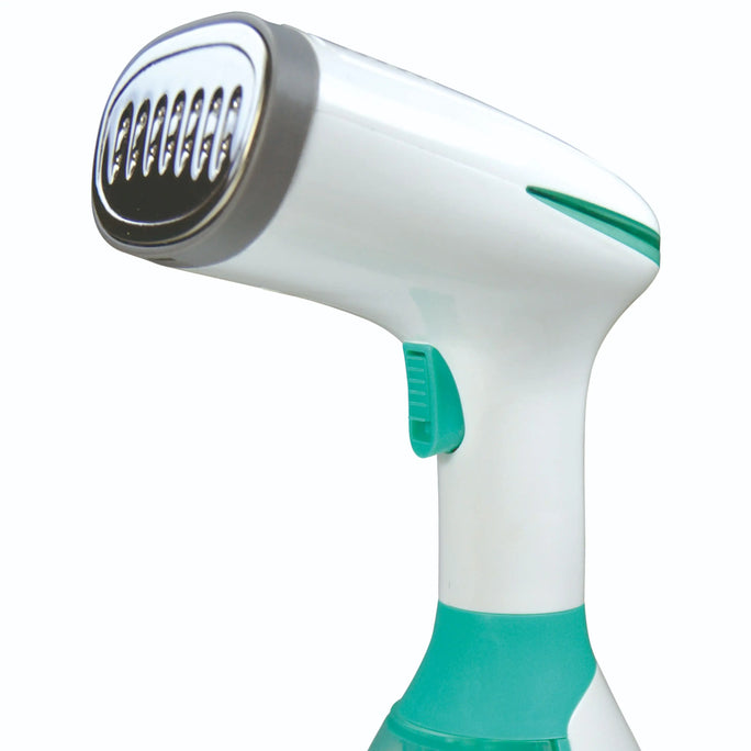 Jocca vertical steam iron with ergonomic handle to remove wrinkles, disinfect and deodorize clothes. 1500w of power, anti-drip system, heats in 45 seconds, 280ml capacity, weighs only 1kg and comes with accessories