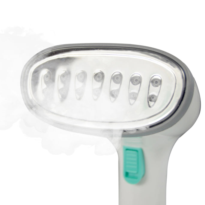 Jocca vertical steam iron with ergonomic handle to remove wrinkles, disinfect and deodorize clothes. 1500w of power, anti-drip system, heats in 45 seconds, 280ml capacity, weighs only 1kg and comes with accessories