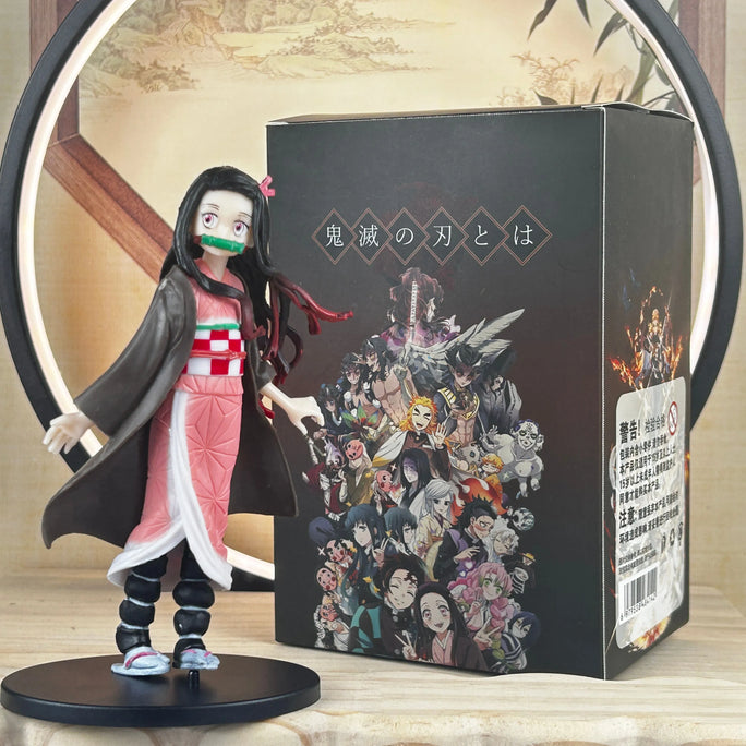 Anime Figure Demon Slayer Figures Kimetsu No Yaiba Doll Tanjiro Nezuko Zenitsu Figurine Inosuke Warrior Action Figure Model Toys