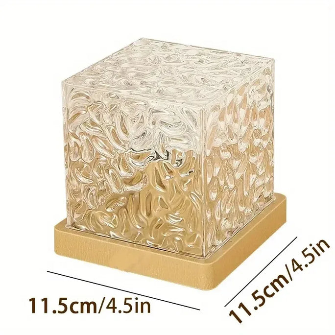 3/16 Colors Dynamic Rotating Water Ripple Projector Night Light Flame Crystal Lamp for Living Room Study Bedroom Rotating Light