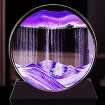 3D Moving Sand Art Picture Round Glass Deep Sea Sandscape Hourglass Quicksand Craft Flowing Sand Painting Office Home Decor Gift