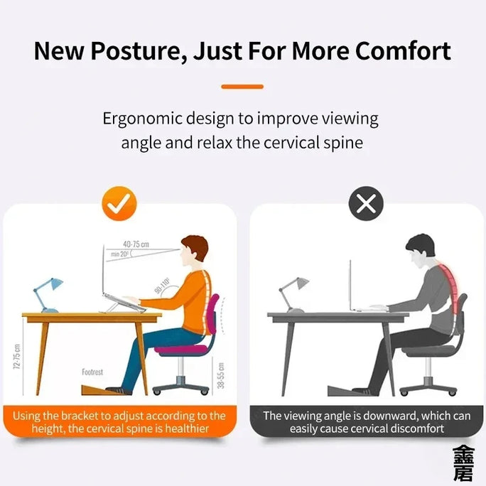 Portable foldable computer monitor stand, adjustable laptop stand, suitable for small-sized tablet dock accessories