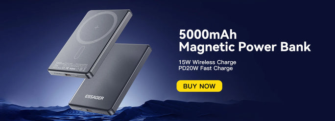 Essager Power Bank 20000mAh Portable PD 65W Fast Charging  Mobile Phone External Battery Powerbank For iPhone17 16 15 Laptop Mac